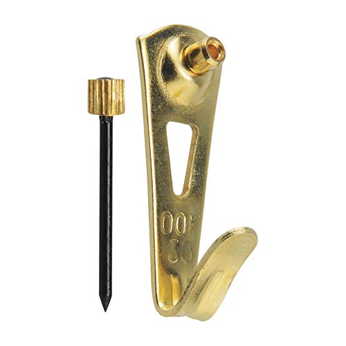 Image of Hillman OOK Brass-Plated Blue Picture Hanger Steel 3 pk 30 lb. - Case of: 12; Each Pack Qty: 3; Total Items Qty: 3612