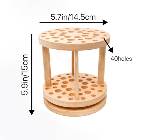 Huiflyer PEN HOLDER Paint Brush Holder For Artist , Handcrafted Rotating Paint Brush Organizer,Watercolor Brush Holders thumb #1