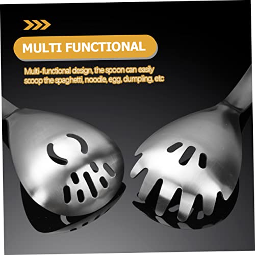 TOGEVAL Escorredor de aço inoxidável para servir macarrão espaguete e queijo, espaguete, garra, garf