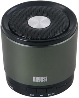 Portable Bluetooth Wireless Speaker - August MS425 - Enjoy Great Sound and Hands-Free Calling from your Phone and Tablet [Green]