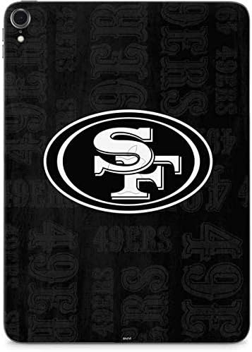 Skinit Decal Tablet skin compatible with iPad Pro 11in (2021) - Officially Licensed NFL San Franciso 49ers Black & White Design