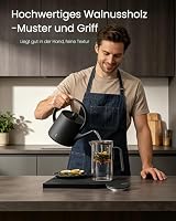 ZENS Magic Teekanne Glas mit Sieb, 830ml Losen Teezubereiter,Grün – Ansicht 6