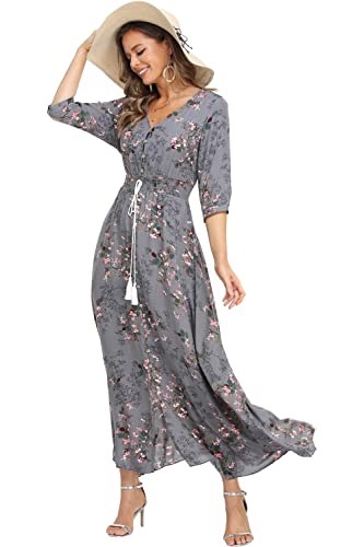 Image of Casual Summer Dresses for Women 2026 Maxi Dress Flowy Bohemian Beach Party