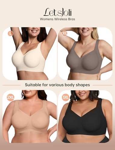 LetsJoli Jelly Bras for Women No Underwire Plus Size Push Up Supportive - 5