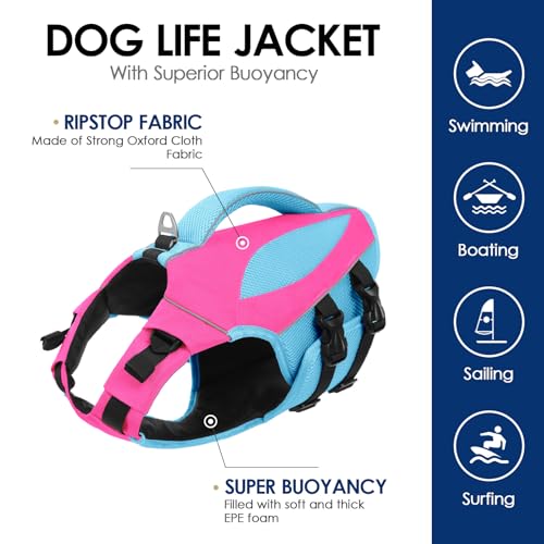 AOFITEE Large Dog Life Jacket High Buoyancy Dog Life Vest for Swimming, L by AOFITEE - Used condition - Image 6