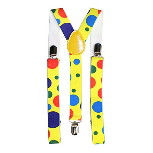 Multicolore pois clown bretelle per pantaloni