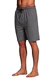 CYZ Men's Sleep Shorts - 100% Cotton Knit Sleep Shorts & Lounge Wear-Charcoal-L