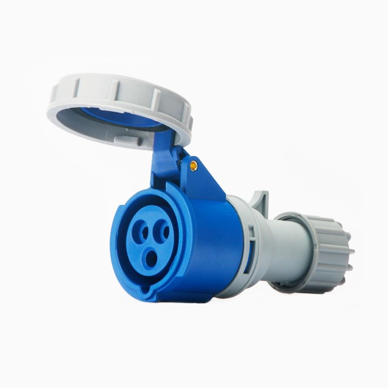 1Set Waterproof Industrial Connector Plug Socket IEC60309 3Pin 32A 200V-250V 2P+E 6H IP67 Power Connecting Activity Set for Aviation and Industry