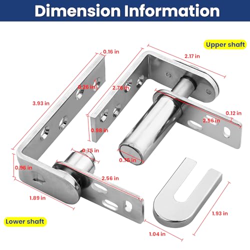 Yjmkoi SWING HINGE Upgraded Saloon Door Hinges, Self-Return Double Swinging Door Hinge, Saloon Doors Swinging Hardware, Cafe Door Hinges, Bar Door Hinges, Gravity Hinges Heavy Dut Silver 304 Stainless Steel 110Lbs thumb #1