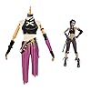 Cosplay set Jinx Arcane cosplay kostuum pruiken set, cosplay kostuum met 10 accessoires (kleur: Kleding, maat: XS: