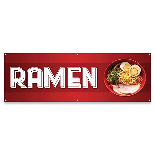 Ramen | 24" X 72" Banner | Heavy Duty 13oz. Outdoor Vinyl Single Sided with Grommets | Made in The USA -  SIGNMISSION, B-72-30141
