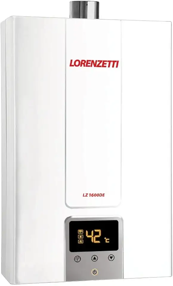 LORENZETTI Aquecedor de Água a Gás LZ 1600 DE GN Digital 15 L/Min, Branco