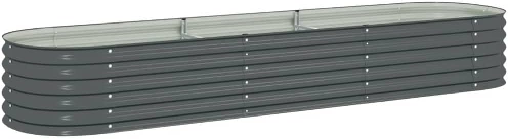 Garden Raised Bed,Garden Boxes Outdoor,Raised Garden Beds,Plants Planters,Gardening Planter,Patio Raised Beds,for Use on Porches,Decks,Patios,Balconies,31.5"x31.5"x17.3" Galvanized Steel Gray