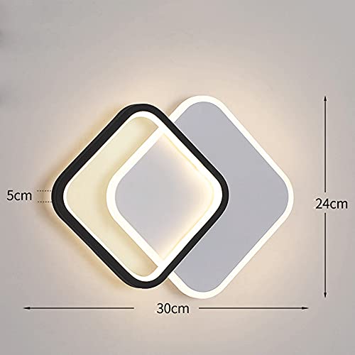 Aplique de pared de empalme cuadrado creativo con pantalla acrílica 4
