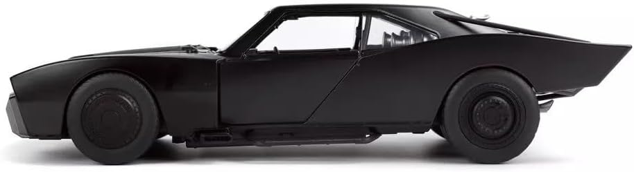Jada Toys DC Comics The Batman 1:18 Batmobile with Lights Die-cast Car & 3.75" Batman Figure, Toys for Kids and Adults ,Black
