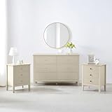 Melody Maison Large Chest of Drawers and Pair of Bedside Tables - Hales Taupe Range
