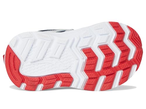 Saucony Kids (Vida) Kids Ride JR. Sneaker, Navy/Grey/RED, 9.5 US Unisex Toddler3