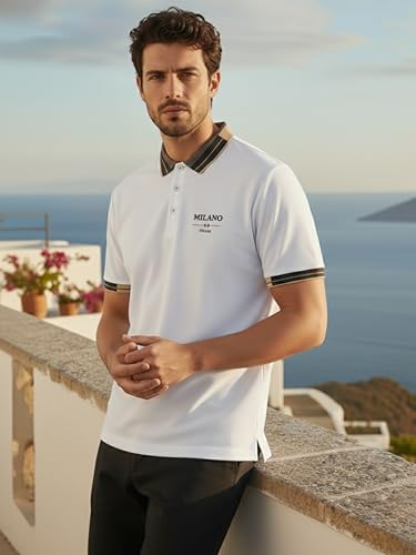 Image of VastraVibes Men's Polo T Shirt | Smart Casual Stylish Top | Slim Fit Trendy Wear | Travel Office Party | Premium Men's Fashion