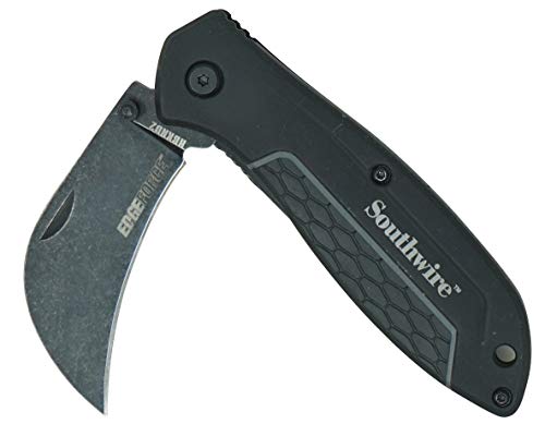 Southwire Faca de bolso HBKND2 Edgeforce Hawk Bill; lâmina de 6,6 cm; aço D2; acabamento de óxido pr