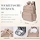 MISS FONG Wickeltasche Wickelrucksack Rucksack,Groß babytasche mit 17 Wickeltasche Organizer, Wickelunterlage, Kinderwagen Haken für mama,Sand