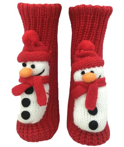 Image of Women's Non-slip Household Floor Socks Knit Casual Animals Slippers Socks Christmas Stockings Decor