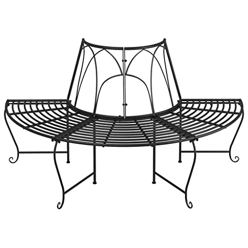 Banco de jardín semicircular resistente a la intemperie para optimizar terrazas 4