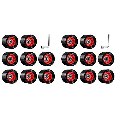 Ruedas para patines de cuatro ruedas 95A set de 16 piezas de 58mmx39mm para pista interior