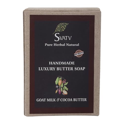 SVATV Handmade Butter Soap Goat Milk & Cocoa Butter For All Skin types 125g Bar