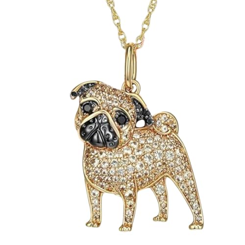 Collier bouledogue en or exquis : bijou élégant et raffiné pour femme