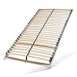 Sleepneo Stabiler Lattenrost 90x200, Lattenrahmen aus Buche, 28 Latten, 7 Komfortzone, Federholzrahmen Made in Germany, Lattenrost starr, Lattenrahmen 90x200 hohe Traglast bis 150Kg
