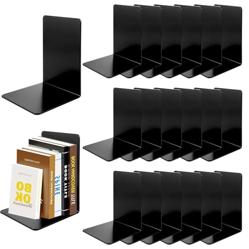 APACALI 20 Stück Buchstützen Schwarz, 17x12x11.8CM Buchstützen für Regale, strapazierfähige Buchständer zum Halten von Büchern, Bücherhalter für schwere Bücher, Zuhause, Büro APACALI 20 Stück Buchstützen Schwarz, 17x12x11.8CM Buchstützen für Regale, strapazierfähige Buchständer zum Halten von Büchern, Bücherhalter für schwere Bücher, Zuhause, Büro