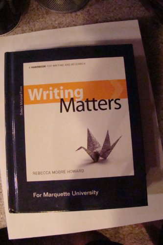 Writing Matters (For Marquette University)