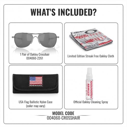 Image of Oakley CROSSHAIR OO4060 Square Shape Sunglasses With Official Eyewear Kit | Polarized, Men's & Women's Sunglasses