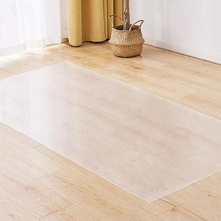 Transparente Bürostuhlmatte für harte Böden, rutschfester Kunststoffschutz für Teppich und Holz, individuelle Größe, 75 x 120 cm, Schreibtischunterlage mit Lippe, für den Innenbereich