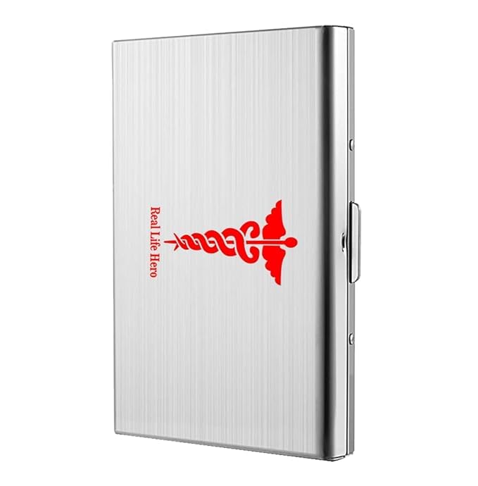 stealodeal Front Pocket ATM/Credit/Debit Red Print Real Life Hero Men/Women 6 Slot Card Holder-picture-13
