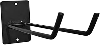 Organizador De Herramientas De Jardín De Hierro Soporte De Pared para Colgar Escobas y Fregonas Rack Resistente para Almacenamiento Garaje y Patio Color Negro Ahorro De Espacio y d