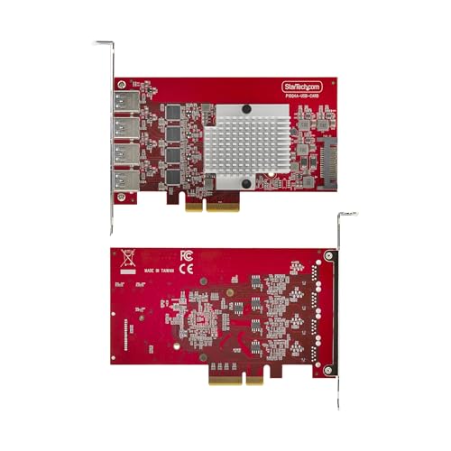 Image of StarTech 4-Port USB-A 10Gbps PCIe Card, TAA (P10Q4A-USB-CARD) | 4x Independent USB 3.2 Controllers, PCI Express 3.0 Expansion Card