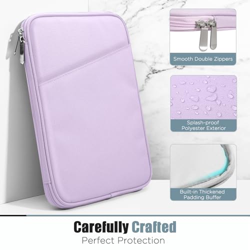 Image of TiMOVO 13 Inch Tablet Sleeve with Pocket for iPad Air 13 inch M3 2025, iPad Pro 13 inch /12.9 inch, Galaxy Tab S9 /S10 Plus /S9 FE+ 12.4 inch, Remarkable Paper Pro 11.8 inch, Purple Lavender