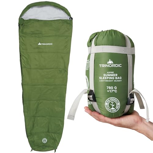 Trinordic Saco de Dormir Ligero con Cremallera Anti-Enganches