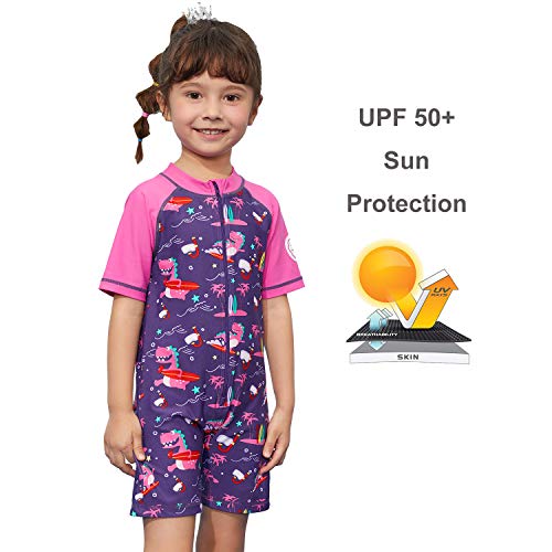 Image of Swimsuit Girls Boys Rash Guard Toddler One Piece Swimwear Kids Swimming Bathing Suit Sunsuit 1-9
