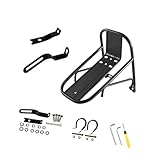 Colaxi Bike Front Rack Carrier Cargo Pannier Bike Fork Mount Luggage Shelf Bicycle Front Fork Rack for Outdoor Trip Riding Equipment, with Tool