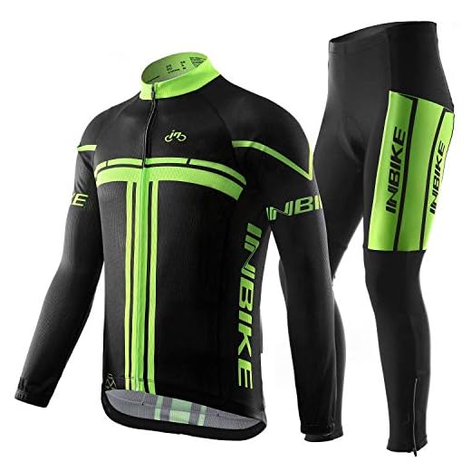 INBIKE Maillot Ciclismo Entretiempo Hombre 3D Acolchado Gel Maillot MTB de Manga Larga y Culotte Pantalones Ropa Ciclismo Camiseta Bicicleta+Culote Ciclismo Conjunto Traje Ciclismo Hombre(QG201-XL)