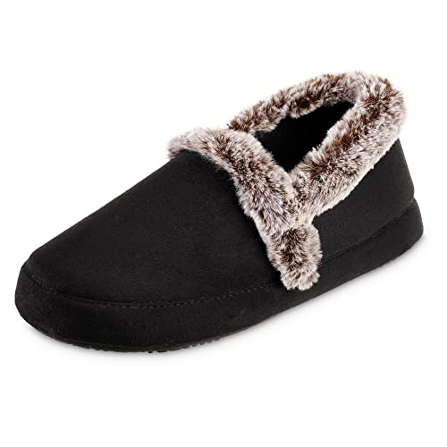 isotoner Women's Memory Foam Microsuede a Line Eco Comfort Recycled Slippers
