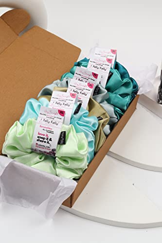 Image of Premium Satin Scrunchies for Women | Hair Bands, Ponytail Holders & Rubber Bands | Oversize, Fluffy, No-Damage Hair Ties | Girls Hair Accessories | Extra Large Size | Pack of 7