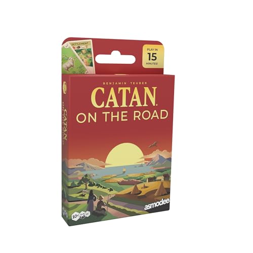 CATAN - Sur la route | Jeu de cartes familial de voyage stratégique | À partir de 10 ans | 3 à 4 joueurs | Temps de jeu de 15 minutes