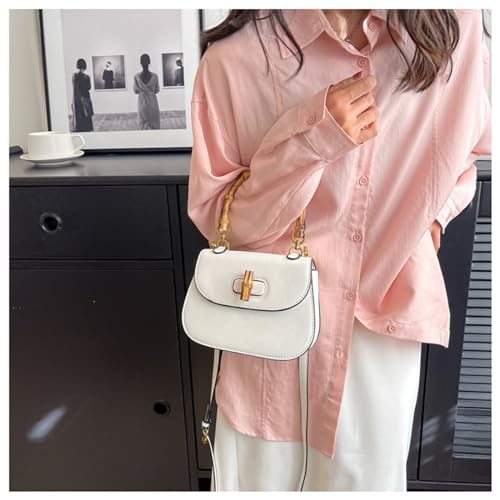 Leather Tote Handbags for Women Vintage Bamboo Handle Satchel Crossbody Shoulder Purse Genuine Leather Bags2