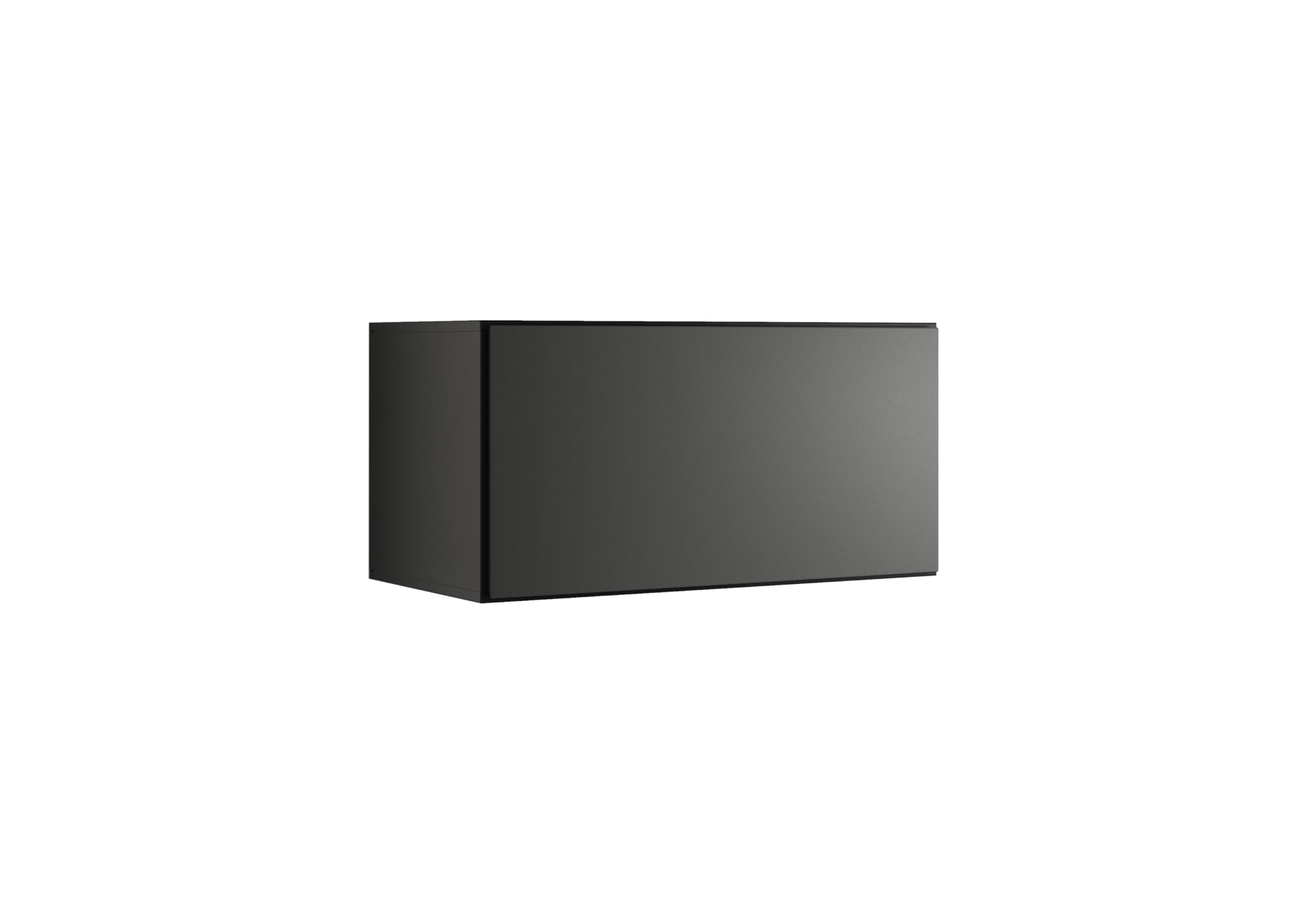 BMG Möbel Wohnzimmer Wohnwand Set 7-teilig MDF Softclose Anthrazit Matt