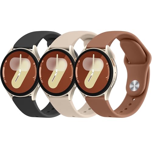 Amzpas Bands for Samsung Galaxy Watch 7, 6, 5, 4 - 40mm, 44mm, FE Bands - 40mm, 20mm Soft Silicone Sport Replacement Straps for Women & Men