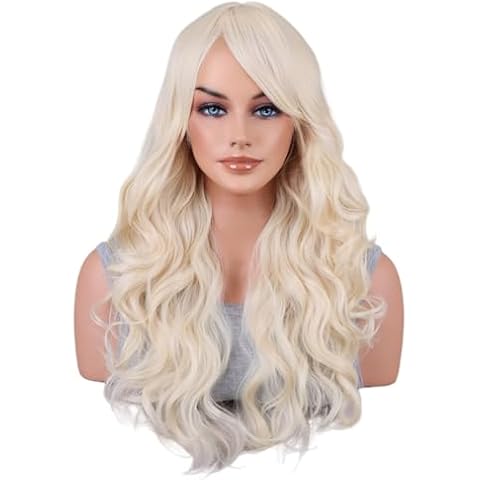 AneShe 24" Wig Women's Big Wave Synthetic Hair Long Stylish Curly Hair Wigs (Blonde 613) Cover