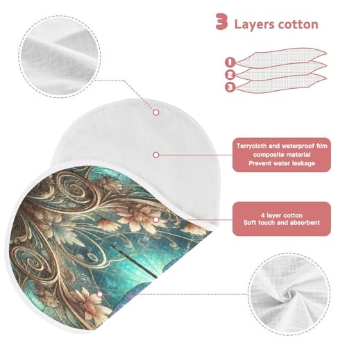 Dragonfly Turquoise Baby Burp Cloths Absorbent Muslin Burp Cloths Soft Burp Cloth Burp Rags Cotton Burp Clothes for Unisex Boy Newborn Girl 1 Pack 22x11 Inches3